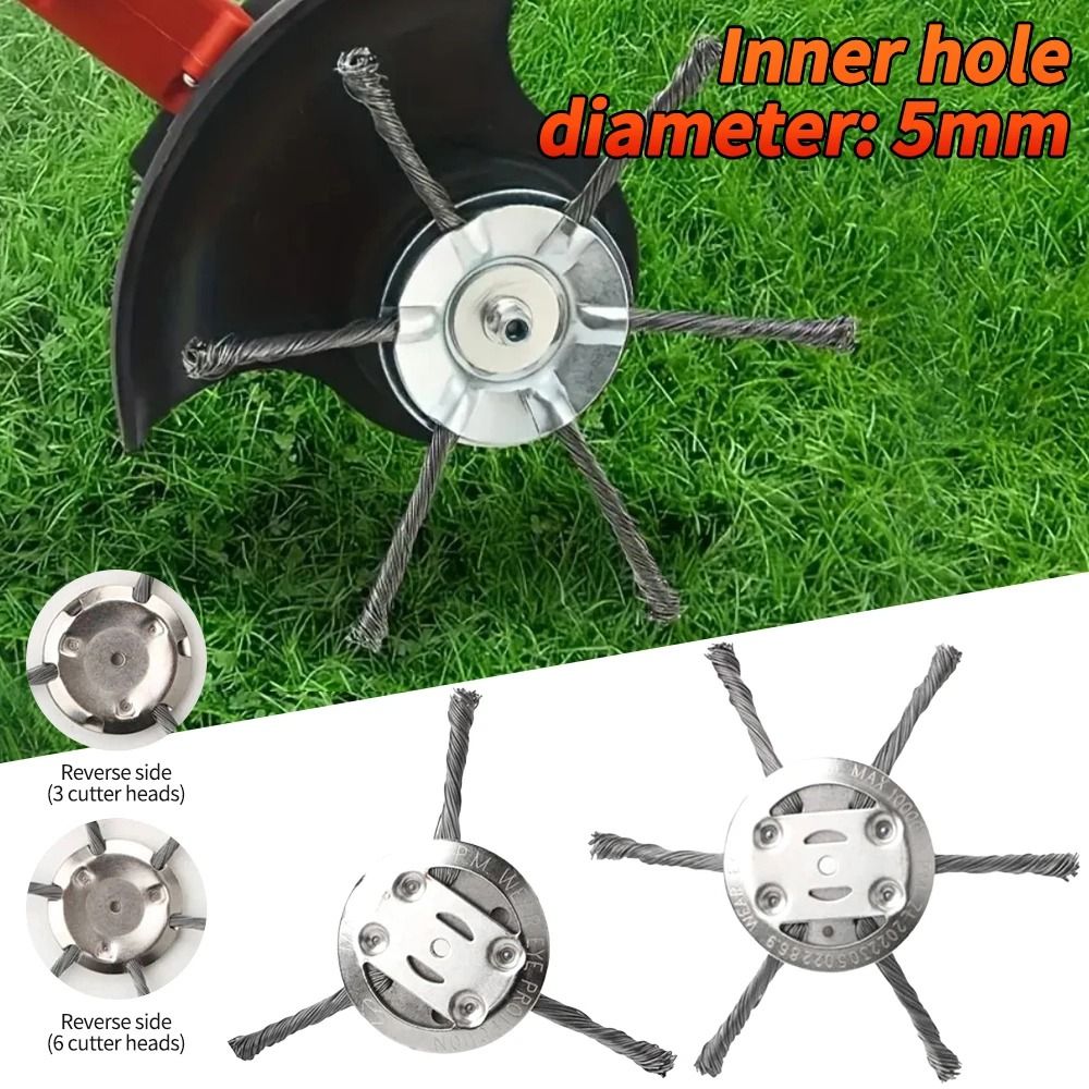 Gardening Tools To Remove Grass - หัวแปรงวัชพืชอเนกประสงค์1ชิ้น6นิ้วล้อเบ็ดตกปลาเรืองแสงเครื่องตัดหญ้ากำจัดมอสสนิมเครื่องตัดหญ้าแผ่นดิสก์ปัดวัชพืช