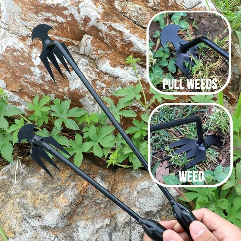 Gardening Tools To Remove Grass - เครื่องมือทำสวน 2-in-1 แบบใช้มือ คราดดิน ปลูกเมล็ด กำจัดรากหญ้า