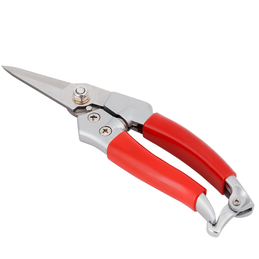 Pruning Shears - กรรไกรตัดแต่งกิ่งไม้ กรรไกรตัดแต่งกิ่งแบบตรง กรรไกรตัดแต่งต้นไม้สำหรับทำสวน ด้ามจับสีแดง กรรไกรตัดแต่งกิ่งแบบตรง กรรไกรตัดแต่งกิ่งแบบมือถือ