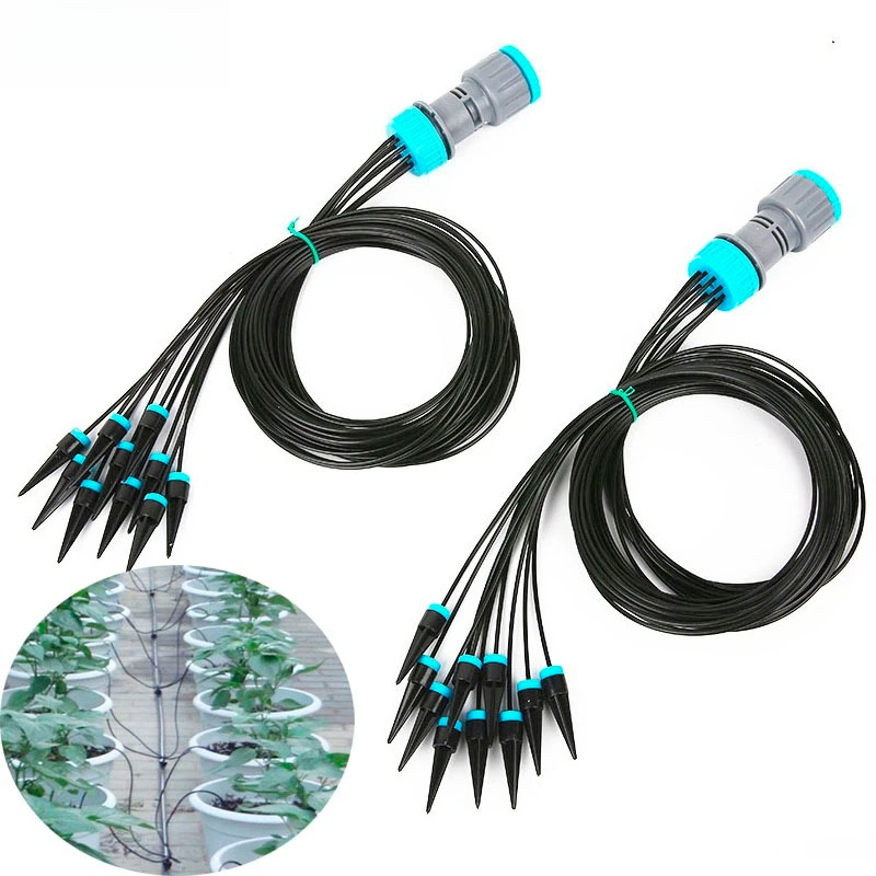 Root Watering Spike - ชุดระบบน้ำหยด 10 ชิ้น ระบบให้น้ำต้นไม้แบบปรับได้ ระบบประหยัดน้ำสำหรับสวน โรงเรือน