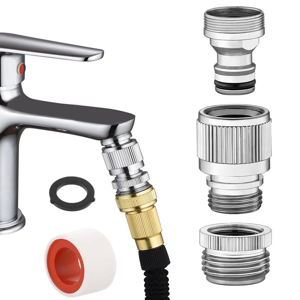 Gardening Tools Shop - ชุดอะแดปเตอร์ก๊อกน้ําสําหรับท่อสวนและการเชื่อมต่อฝักบัว Quick Connectors อะแดปเตอร์ท่ออ่างล้างหน้า FITTING เครื่องมือรดน้ําสวน