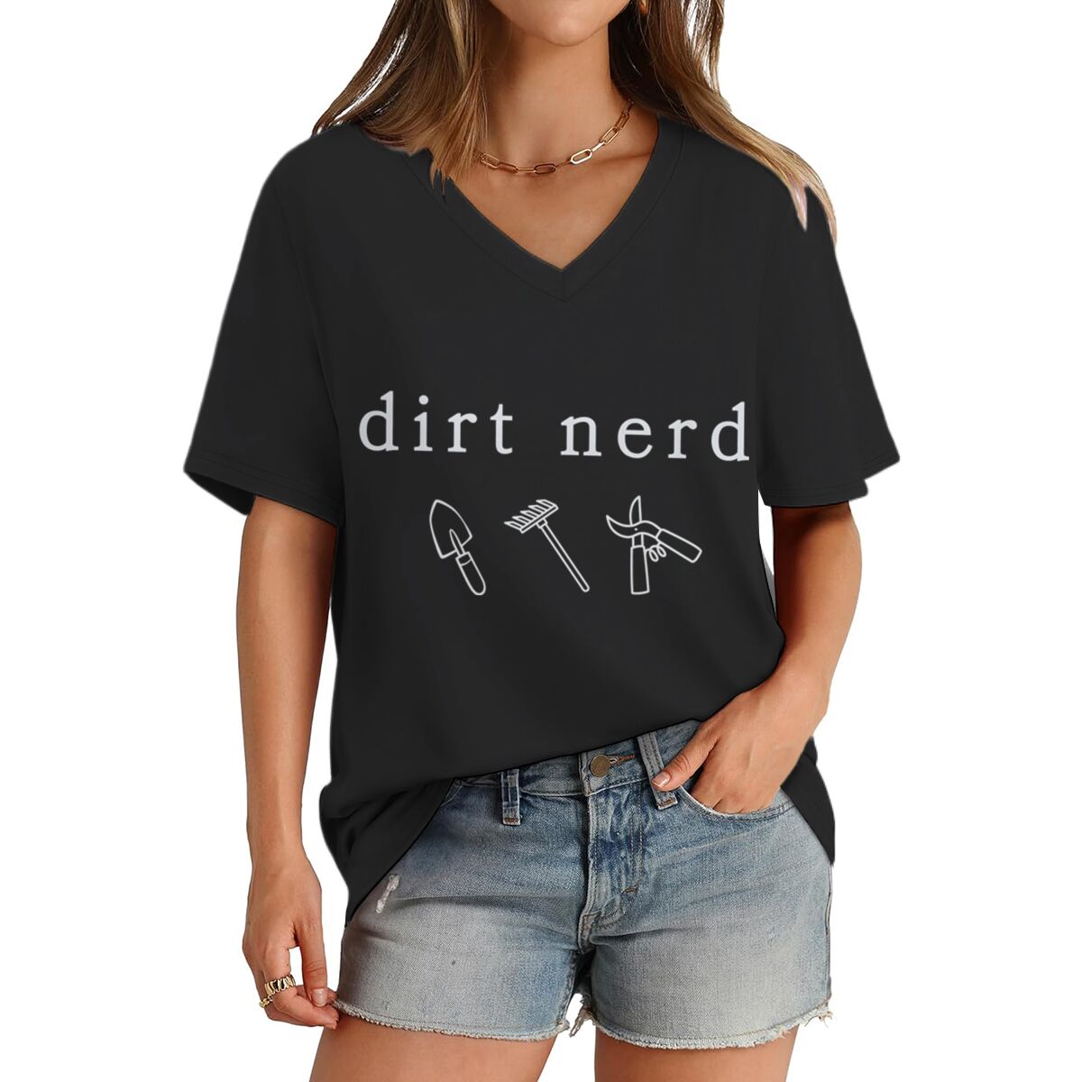 Gardening Tools Cartoon - เสื้อยืดลายกราฟิก Dirt Nerd Gardening Tools Plant