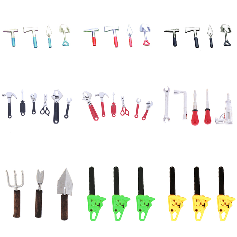 Gardening Tools Shop - 3/4/5/6Pcs Dollhouse Miniature ชุดซ่อมอุปกรณ์เสริมขนาดเล็กค้อนประแจเครื่องมือบ้านตุ๊กตาตกแต่งเฟอร์นิเจอร์