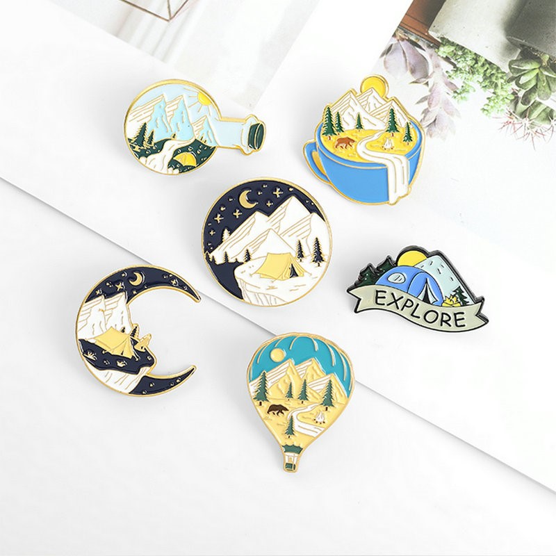 แคมป์ปิ้งผจญภัยEnamel Pins Cus - Outdoor Planting Bag บทวิจารณ์และราคา