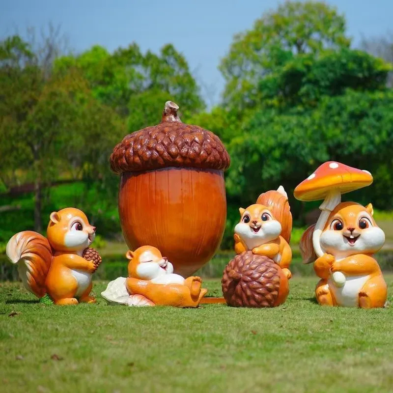 ประติมากรรมกระรอกการ์ตูนไฟเบอร - Gardening Tools Cartoon บทวิจารณ์และราคา