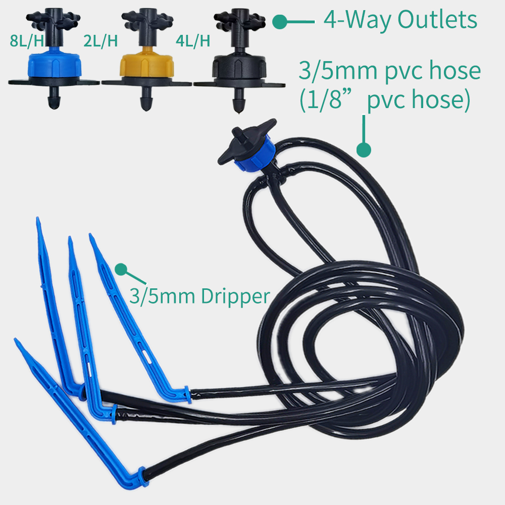 เรือนกระจกหยดชลประทาน 4-way 3/ - Root Watering Spike บทวิจารณ์และราคา
