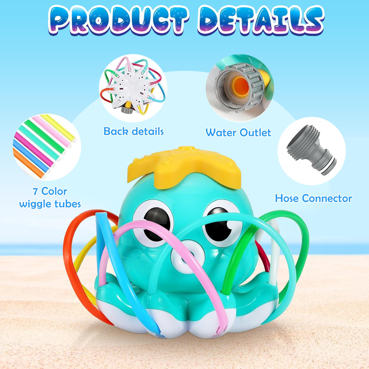 ของเล่นสปริงเกอร์รูปปลาหมึกยัก - Gardening Tools Cartoon บทวิจารณ์และราคา