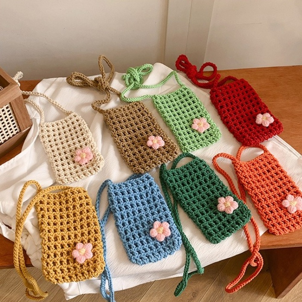 กระเป๋าสะพายข้างลายดอกไม้ถักน่ - Outdoor Planting Bag บทวิจารณ์และราคา