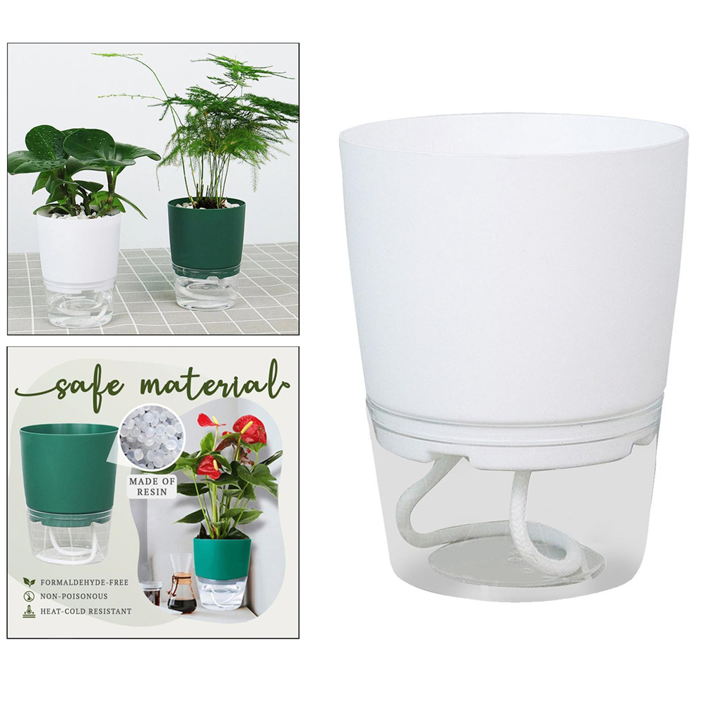 กระถางดอกไม้พลาสติกใสสองชั้นพร - Automatic Plant Waterer บทวิจารณ์และราคา