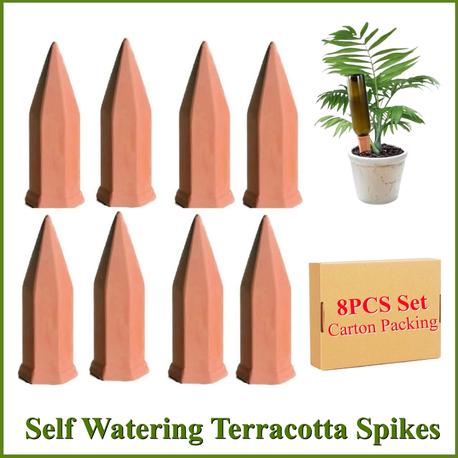 8 ชิ้น Self Watering Terracott - Root Watering Spike บทวิจารณ์และราคา