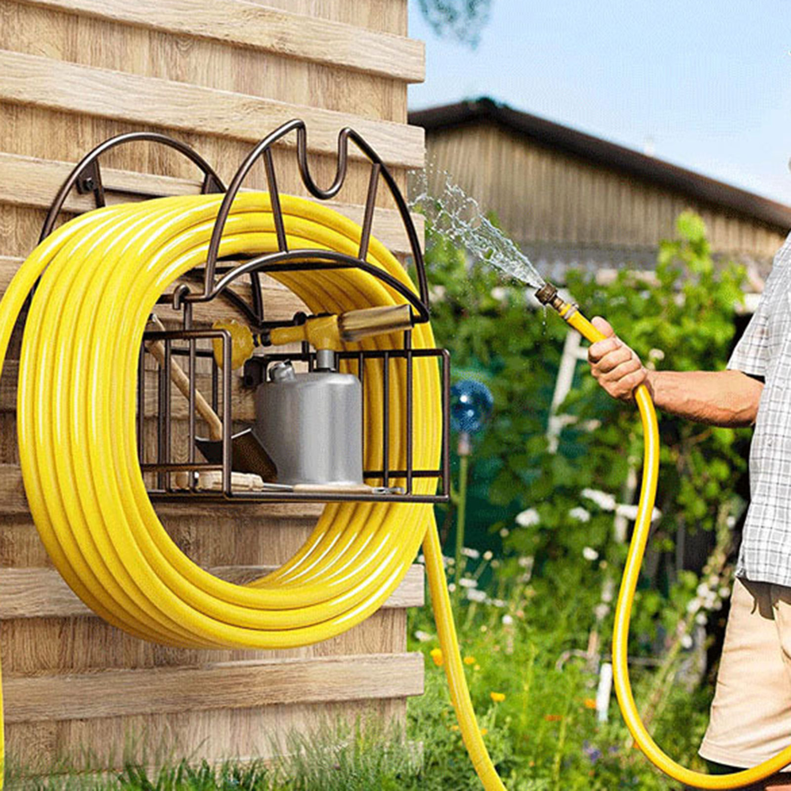 Wall Mount Garden ผู้ถือท่อเคร - Gardening Tools And Equipment บทวิจารณ์และราคา