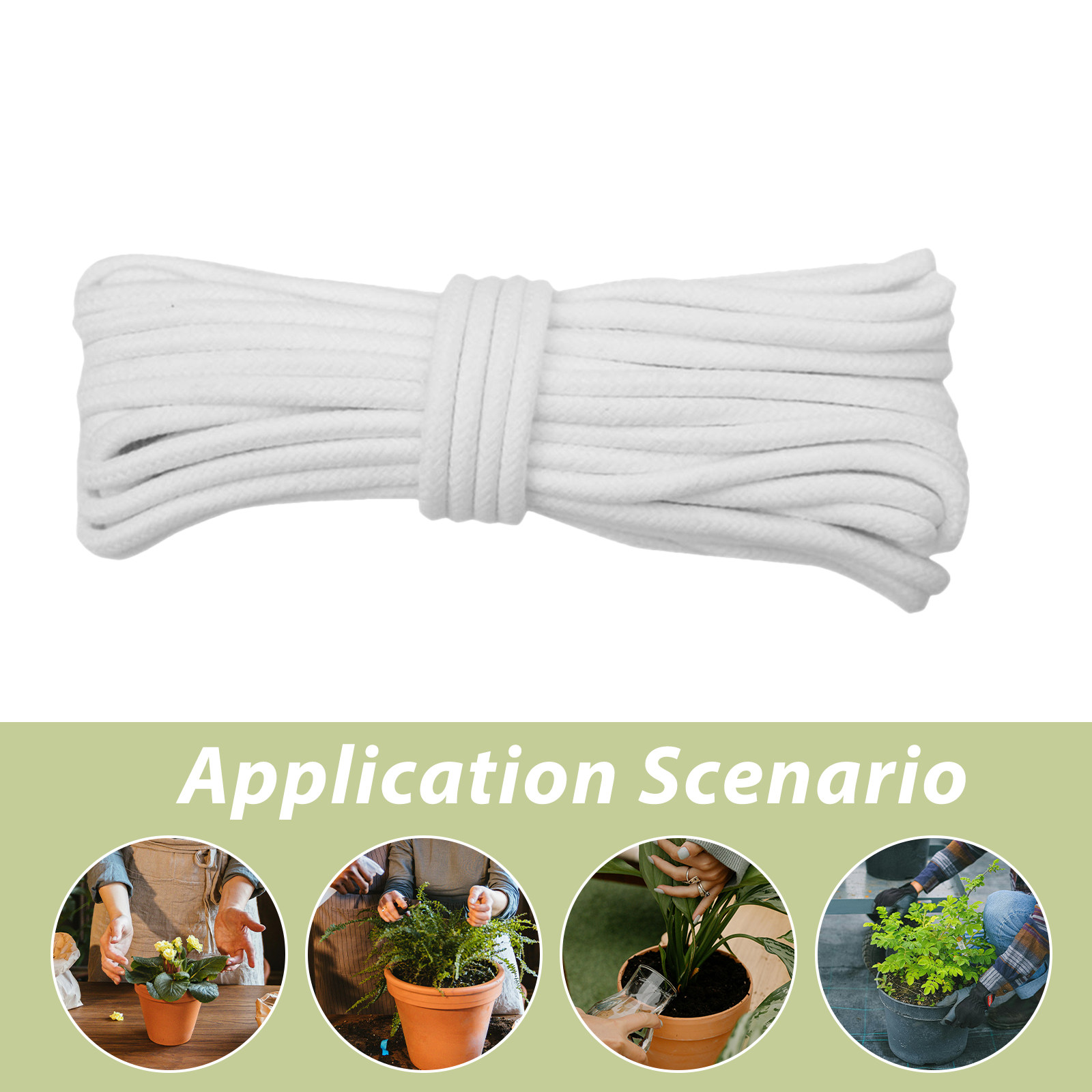 เชือกฝ้ายถักสีขาวแบบดูดซับน้ำอ - Automatic Plant Waterer บทวิจารณ์และราคา